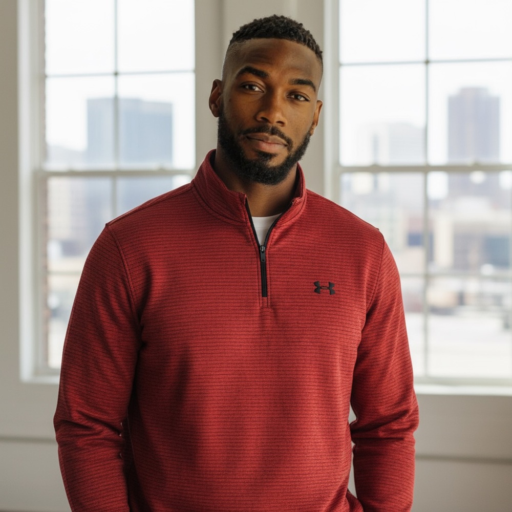Under Armour Crimson Striped Pullover
